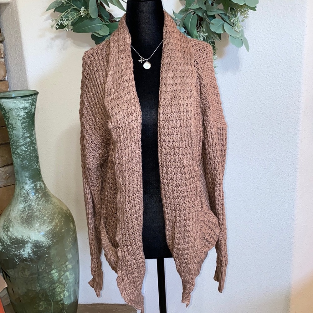 Moon Collection- Dusty Rose knitted Pocket Sweater Sz Small